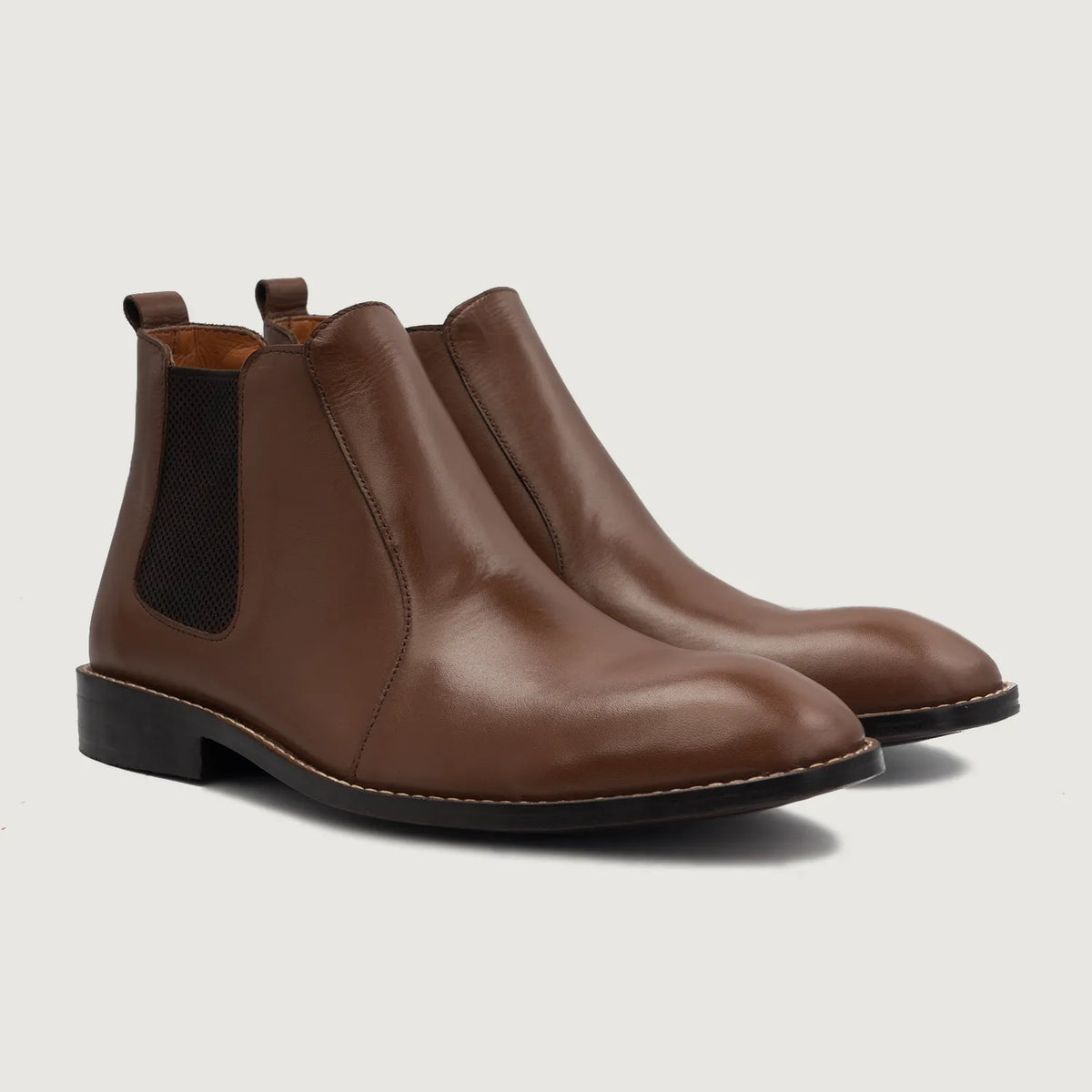 Clarkson Chelsea Brúnn Leðurstígvél fyrir Karla For Men in Brown Full-Grain Leather - Hliðarsýn | Kaupa á netinu