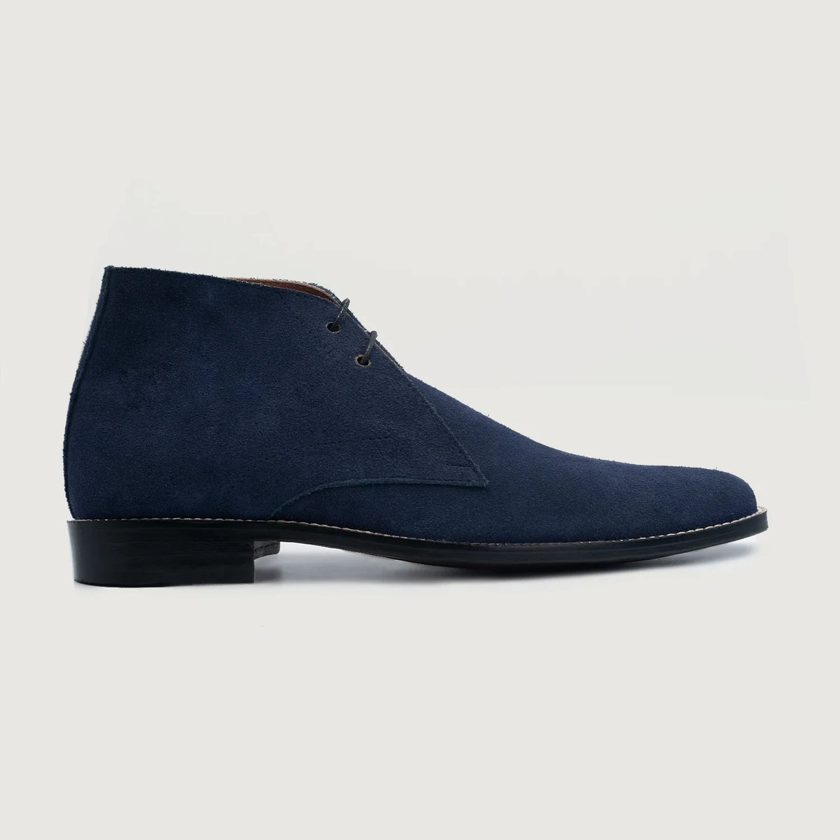 Midnight Blue Goatskin Suede Leather Boots - Goodyear randsaumur og táhluti
