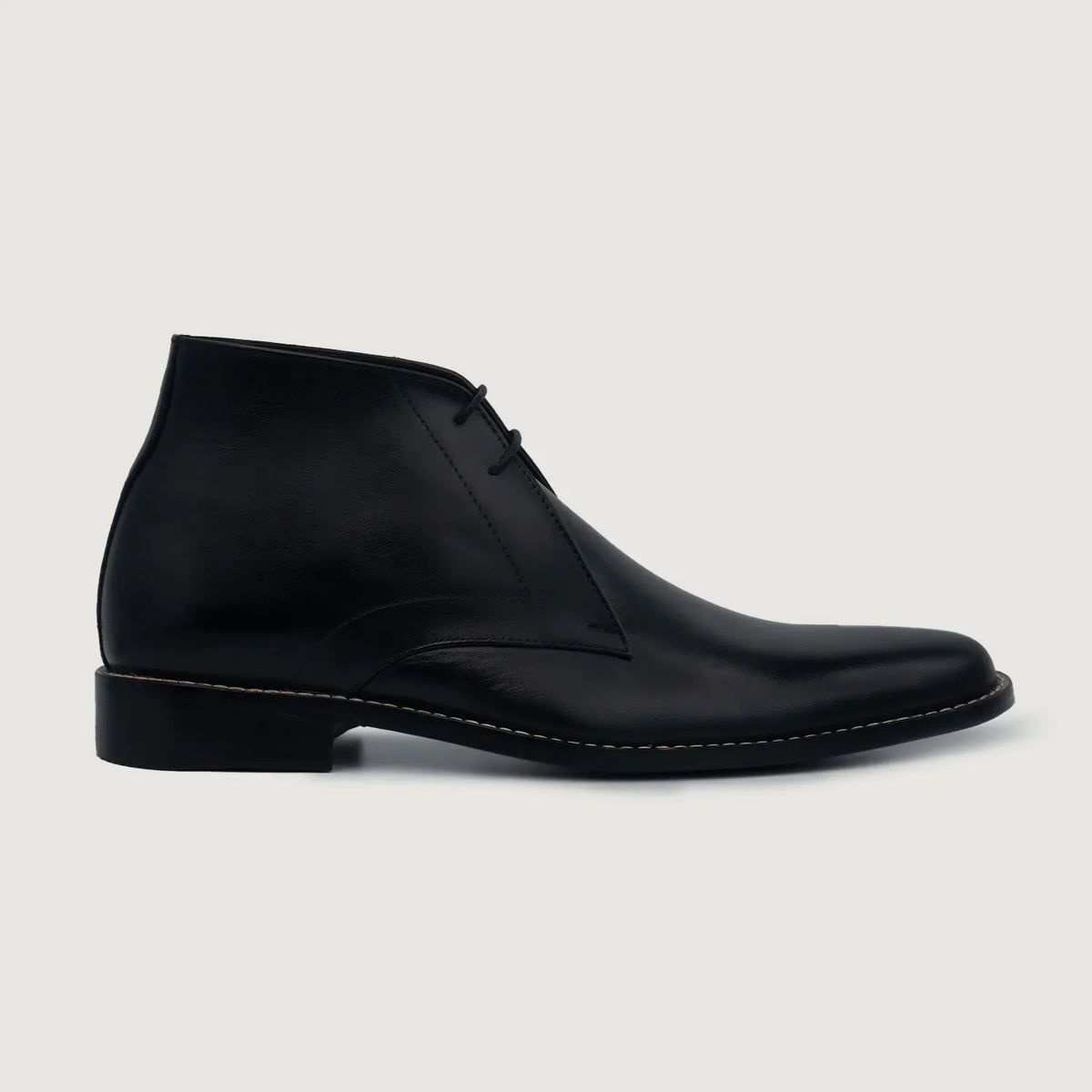 Black Full-Grain leather Boots - Goodyear randsaumur og táhluti