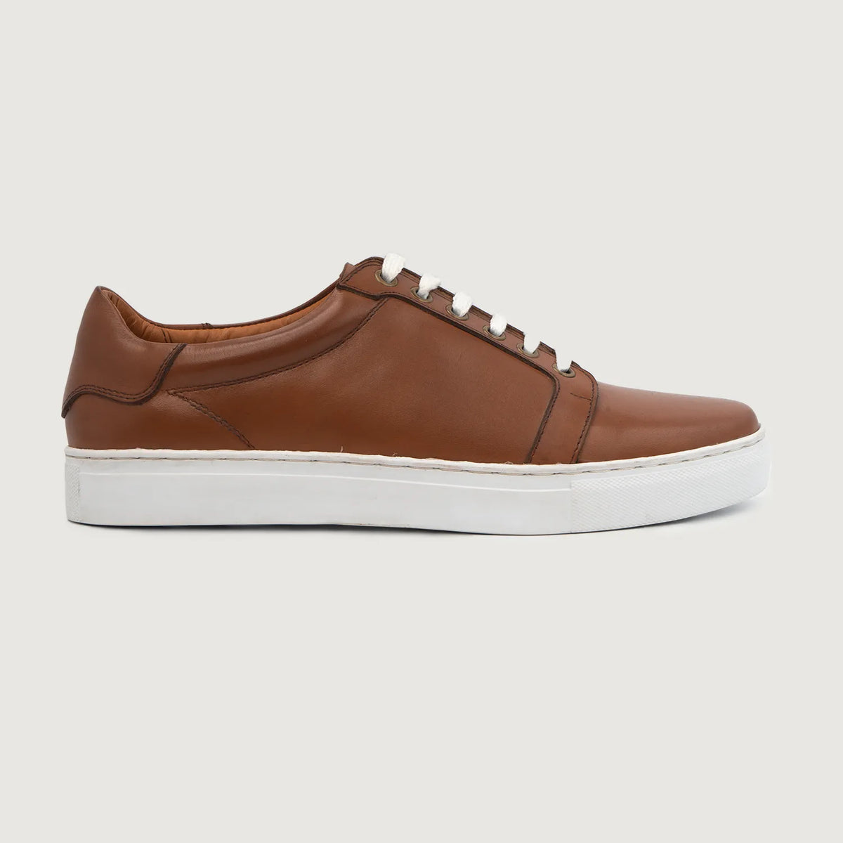 Tan Full-Grain leather Sneakers - Goodyear randsaumur og táhluti