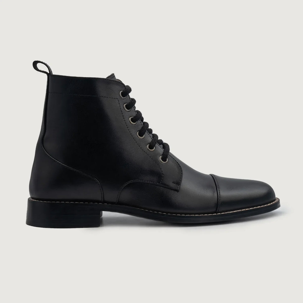 Black Full-Grain leather Boots - Goodyear randsaumur og táhluti
