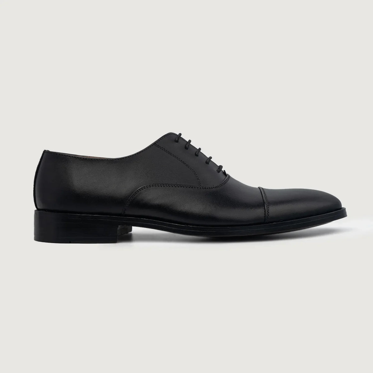 Black Full-Grain leather Shoes - Goodyear randsaumur og táhluti