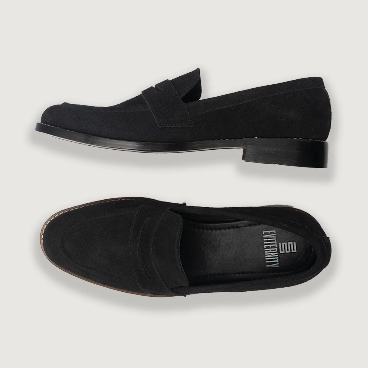 High-Traction Rubber Outsole & Lug Tread Pattern on Baxton Svartur Suede Leður lágskór fyrir Karla For Men