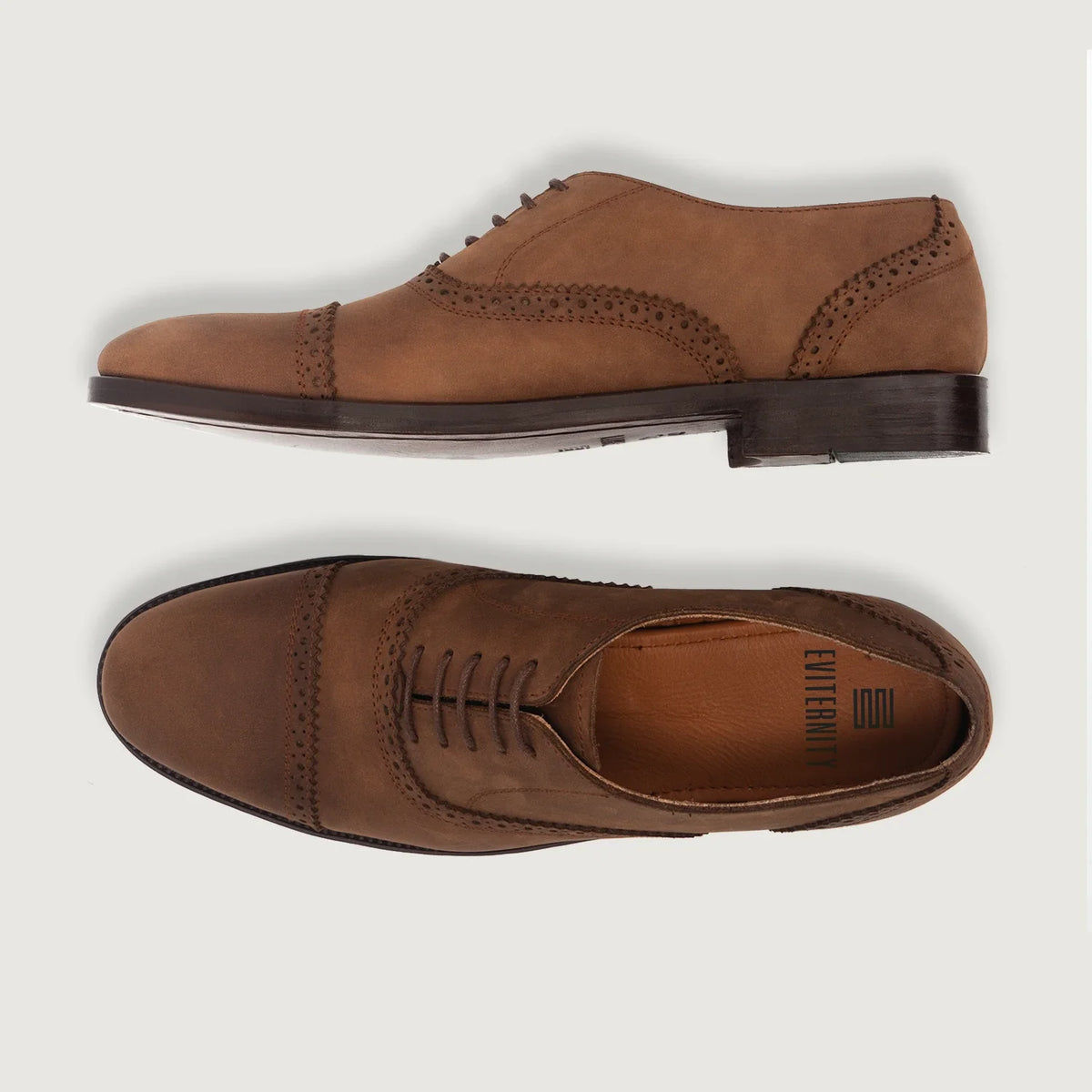 Greyson Brogues Oxford Oil Pull-up Brúnn Leðurskór fyrir Karla - Styrktur hæll og tvöfaldir saumar