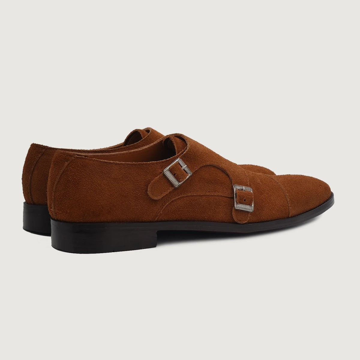 Boston Leðurskór Brúnn Suede Leðurskór For Men - Styrktur hæll og tvöfaldir saumar