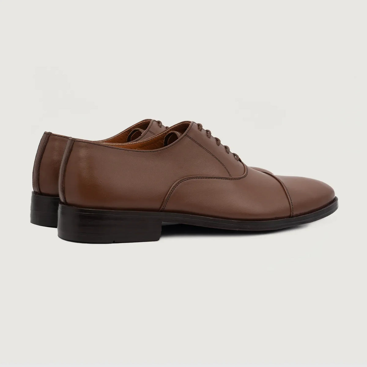 High-Traction Rubber Outsole & Lug Tread Pattern on Professor Oxford Brúnn Leðurskór fyrir Karla For Men