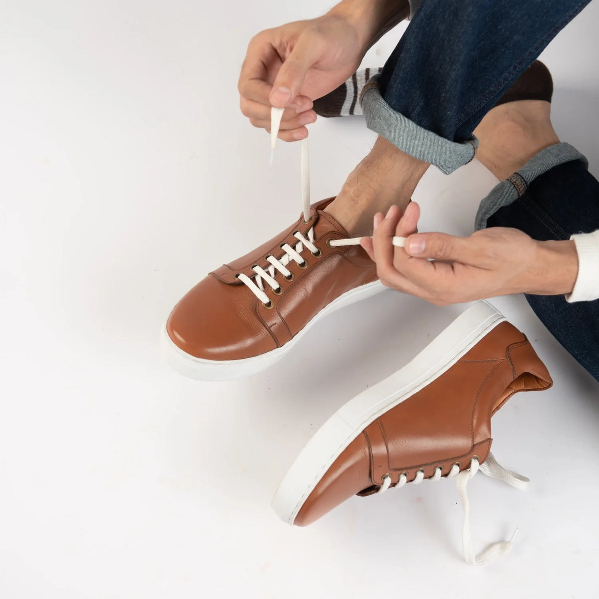 Styled On-Foot Perspective Demonstrating Ankle Fit & Silhouette on Model