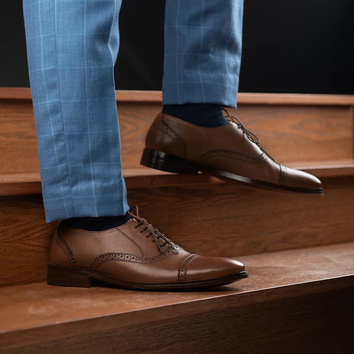 Orlaven Greyson Brogues Oxford Brúnn Leðurskór fyrir Karla footwear image 9