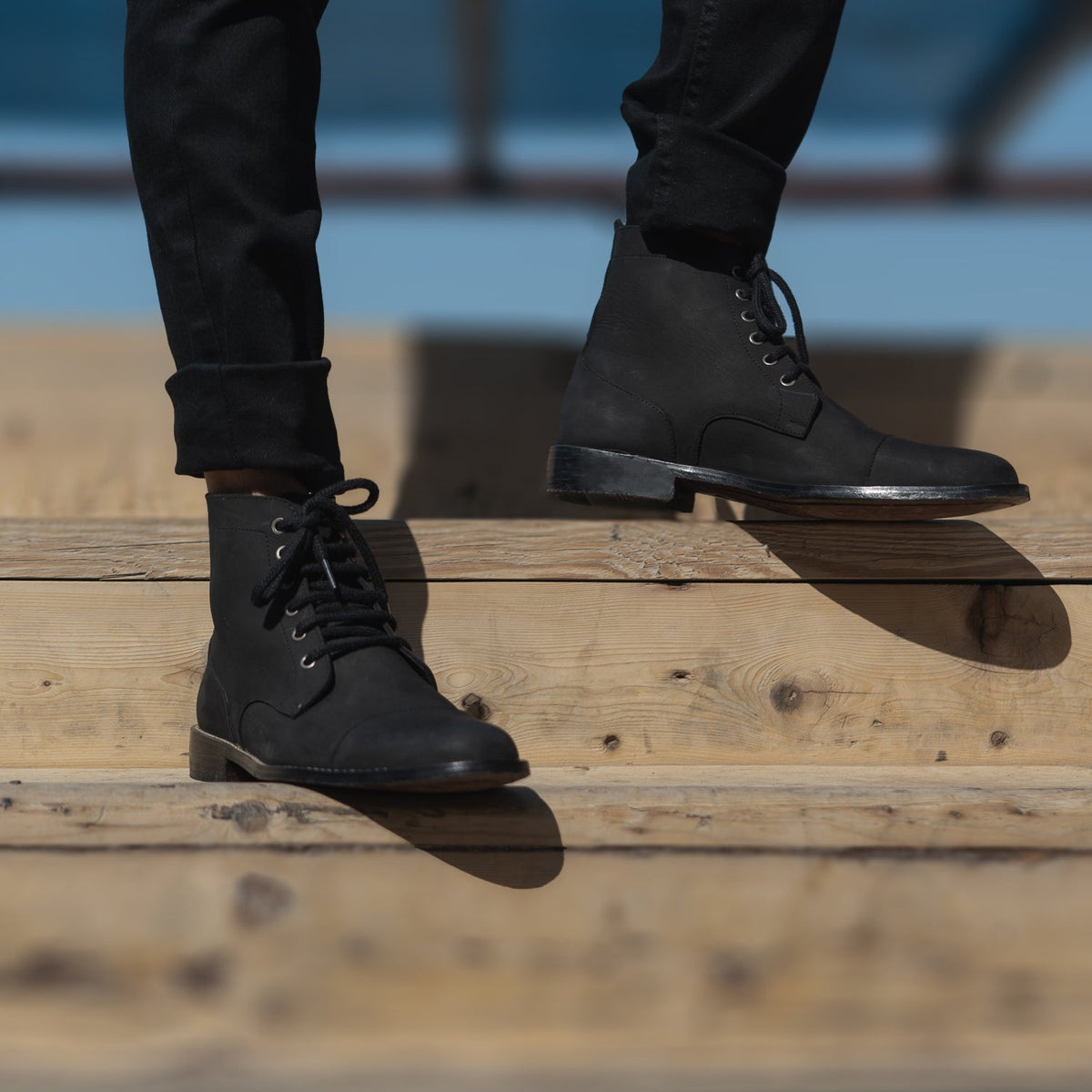 Orlaven Knight Derby Svartur Nubuck Leðurstígvél fyrir Karla footwear image 9