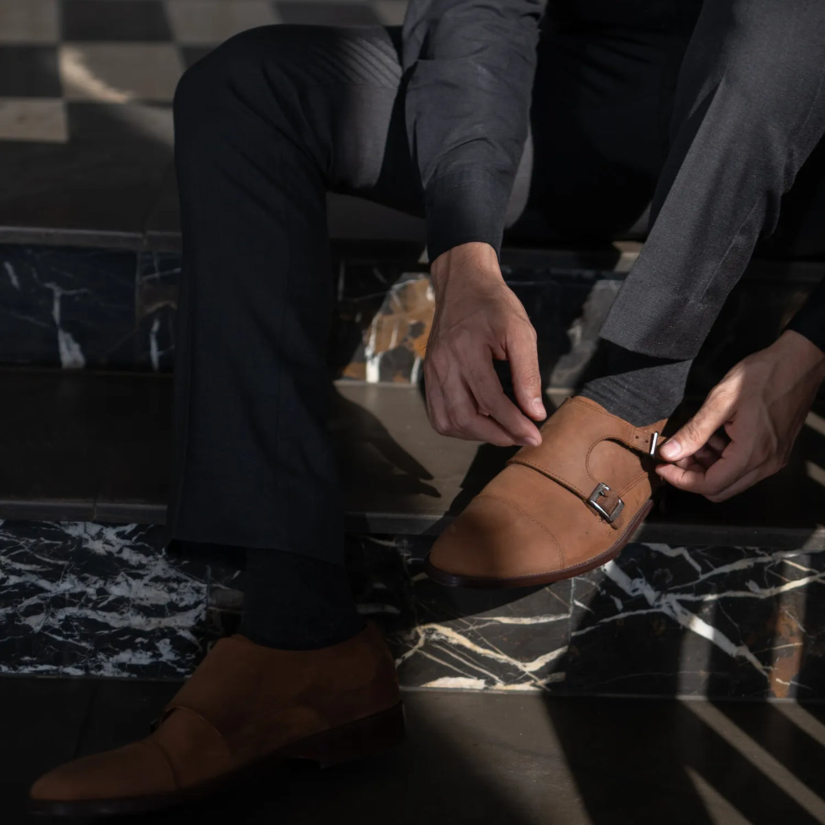 Orlaven Boston Leðurskór Oil Pull-up Brúnn Leðurskór footwear image 9