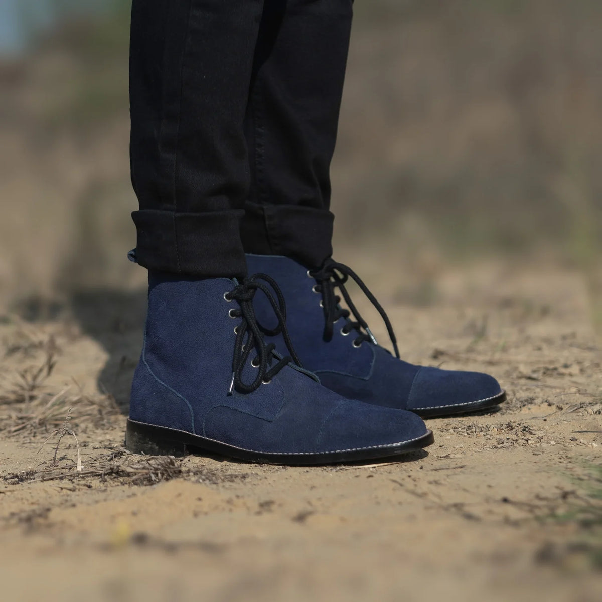 Orlaven Knight Derby Midnight Blár Suede Leðurstígvél fyrir Karla footwear image 9