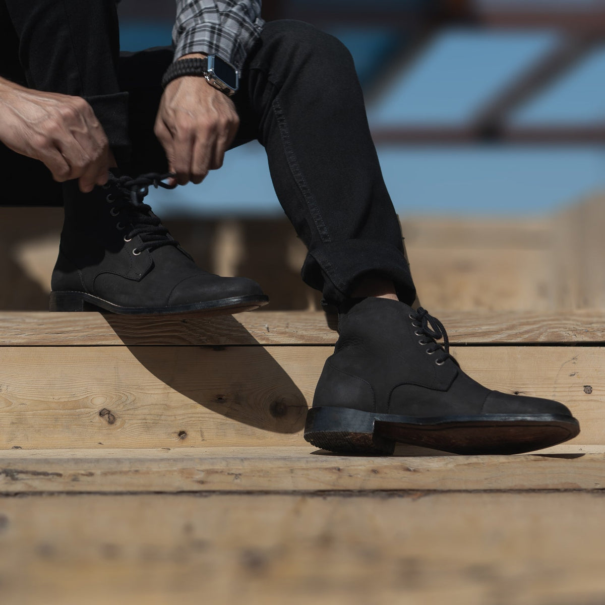 Orlaven Knight Derby Svartur Nubuck Leðurstígvél fyrir Karla footwear image 10