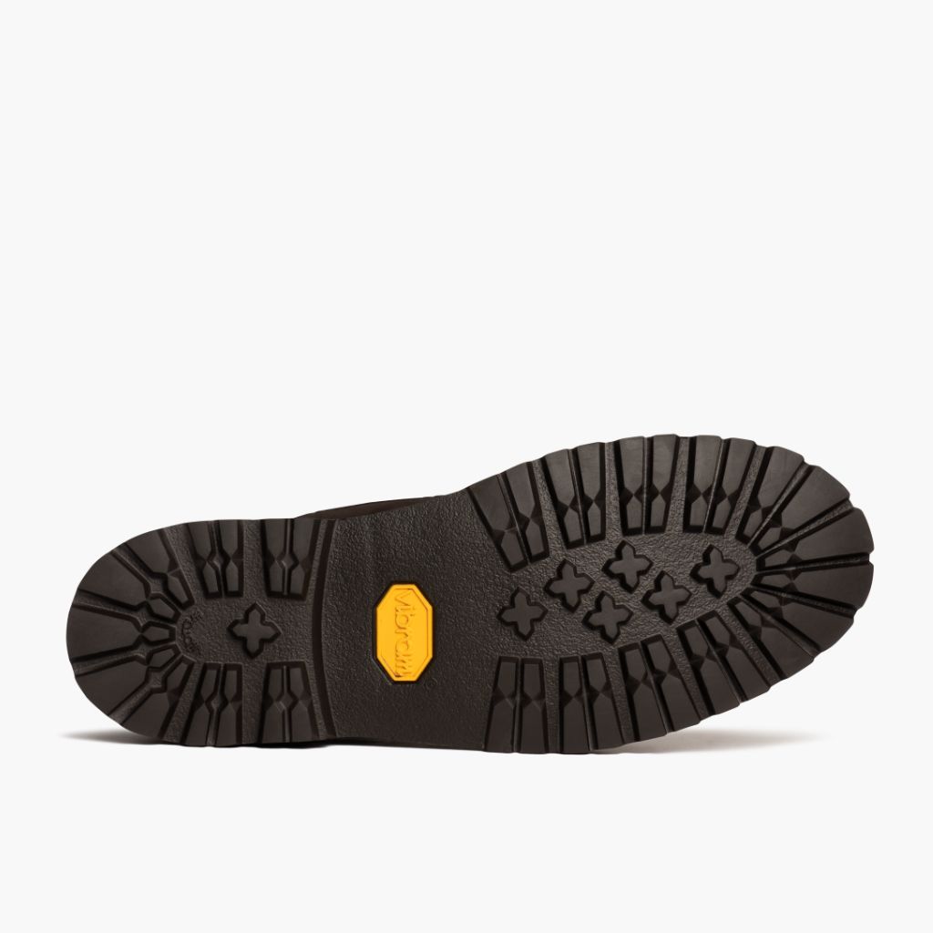 High-Traction Rubber Outsole & Lug Tread Pattern on Explorer Rocky Road Leðurstígvél fyrir Karla