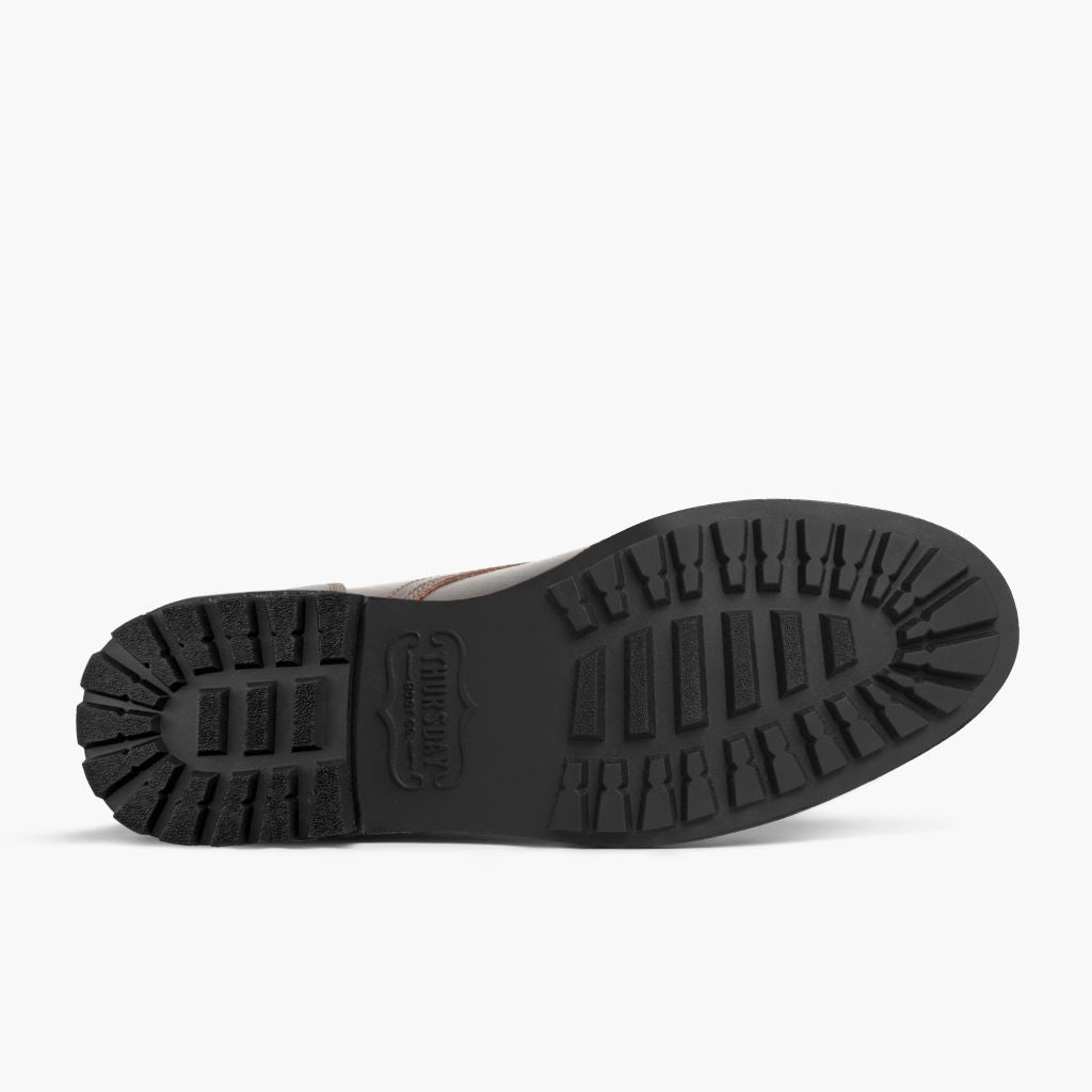 High-Traction Rubber Outsole & Lug Tread Pattern on Vanguard Waxed Cacao Leðurstígvél fyrir Karla For Men