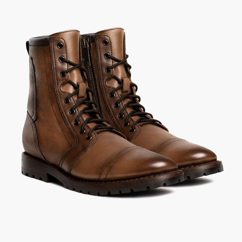 Casa Moto Amber Wheat Leather Boots fyrir karla