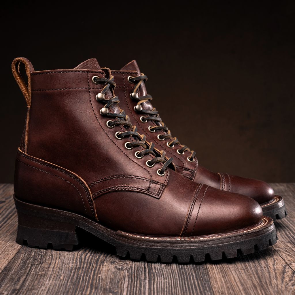 Challenger Whiskey Leðurstígvél fyrir Karla in Classic Full-Grain Leather - Hliðarsýn | Kaupa á netinu
