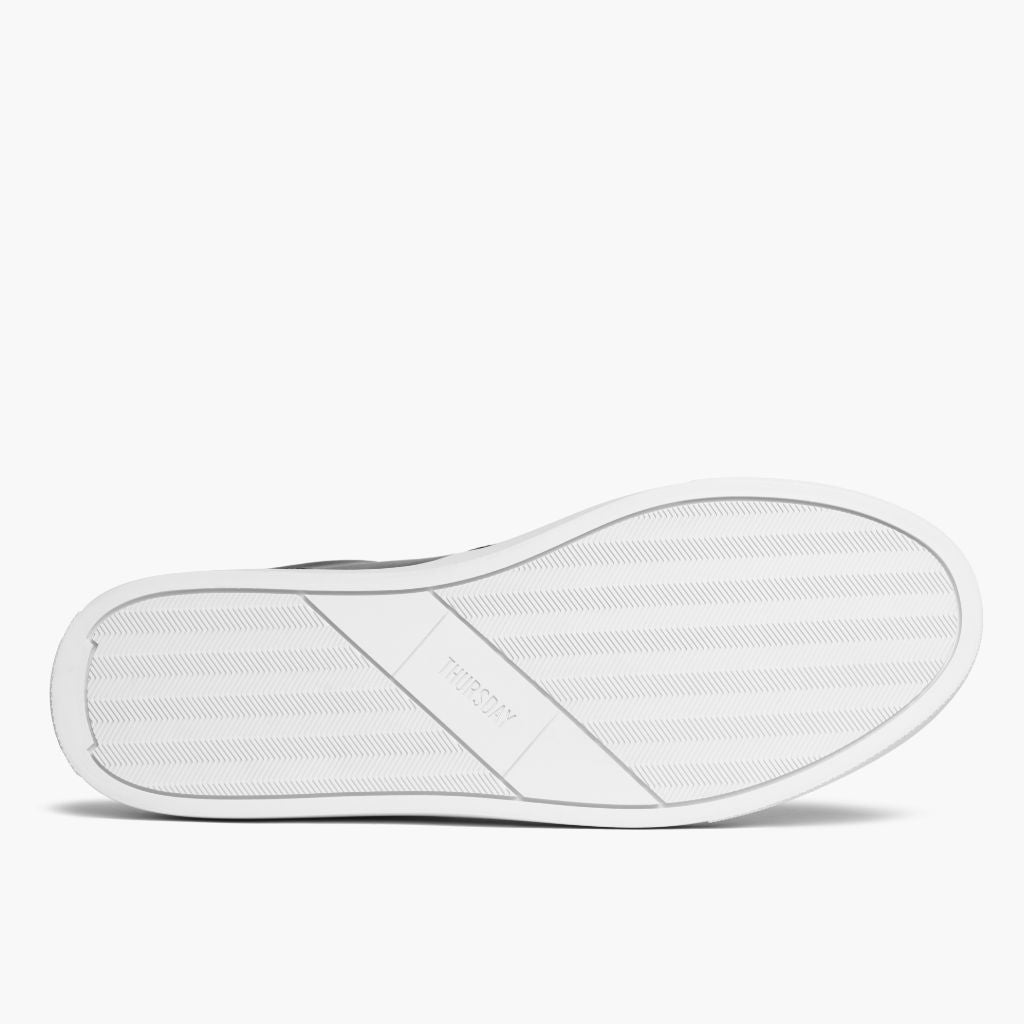 High-Traction Rubber Outsole & Lug Tread Pattern on Court Svartur Leðurstrigaskór fyrir Karla