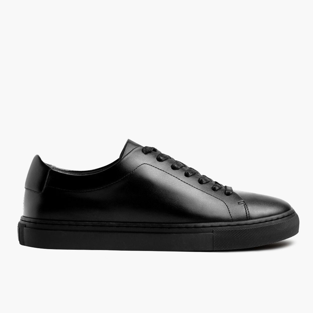 Black Full-Grain leather Sneakers - Goodyear randsaumur og táhluti