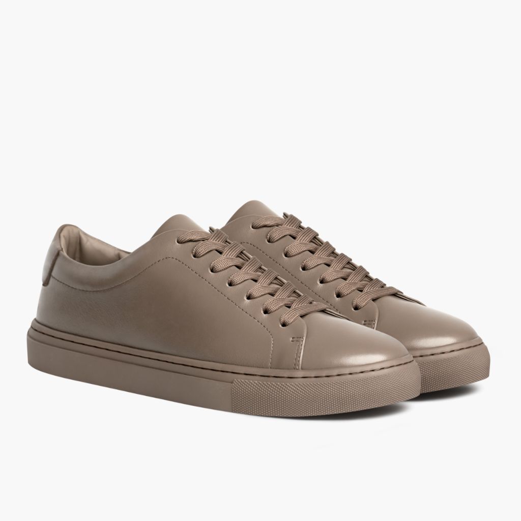 Encore Taupe Leðurstrigaskór fyrir Karla in Classic Full-Grain Leather - Hliðarsýn | Kaupa á netinu