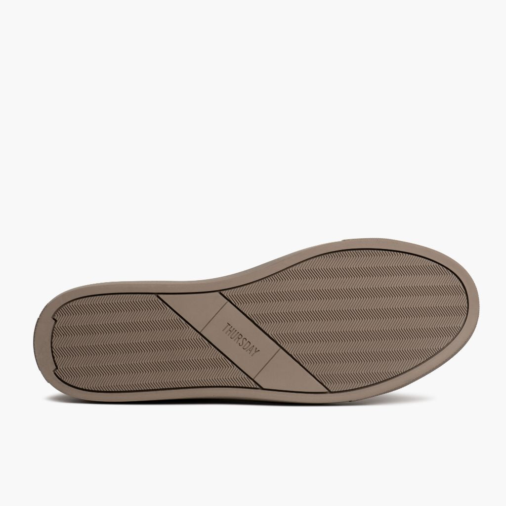 High-Traction Rubber Outsole & Lug Tread Pattern on Encore Taupe Leðurstrigaskór fyrir Karla