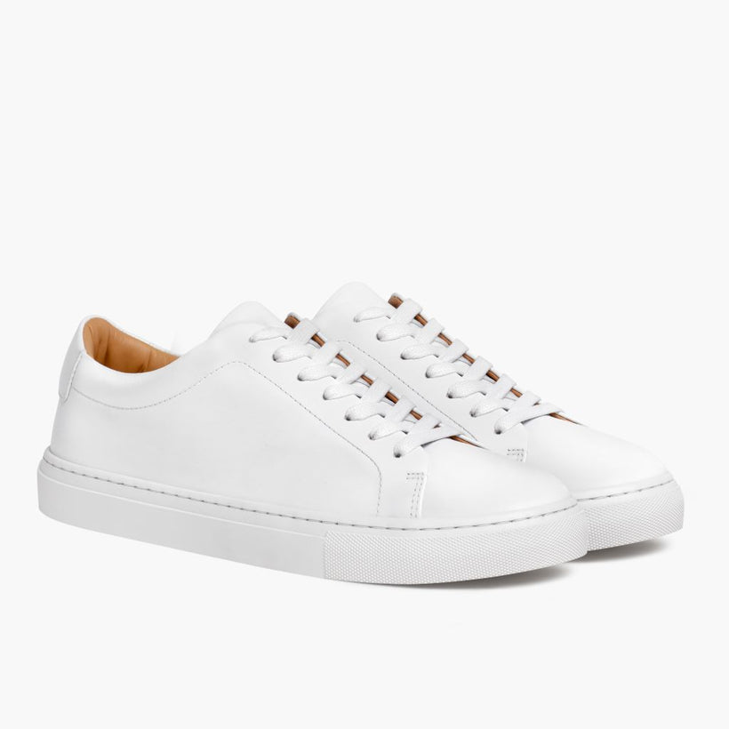 Encore White Leather Sneakers fyrir konur