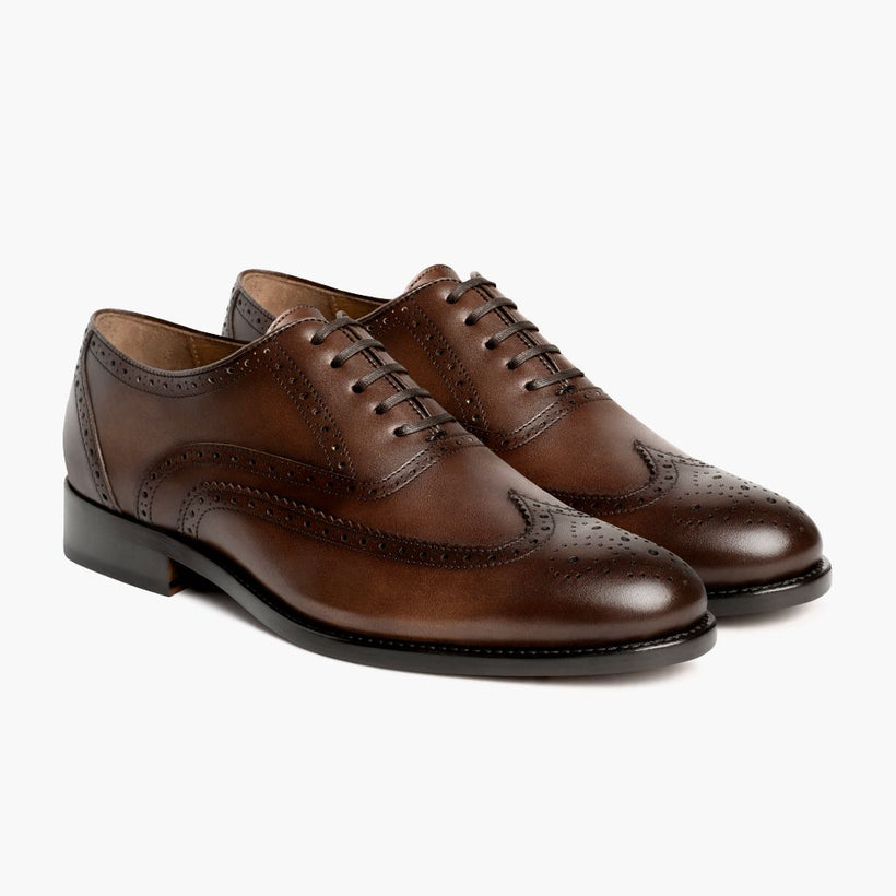 Aviator Cinnamon Leather Shoes fyrir karla