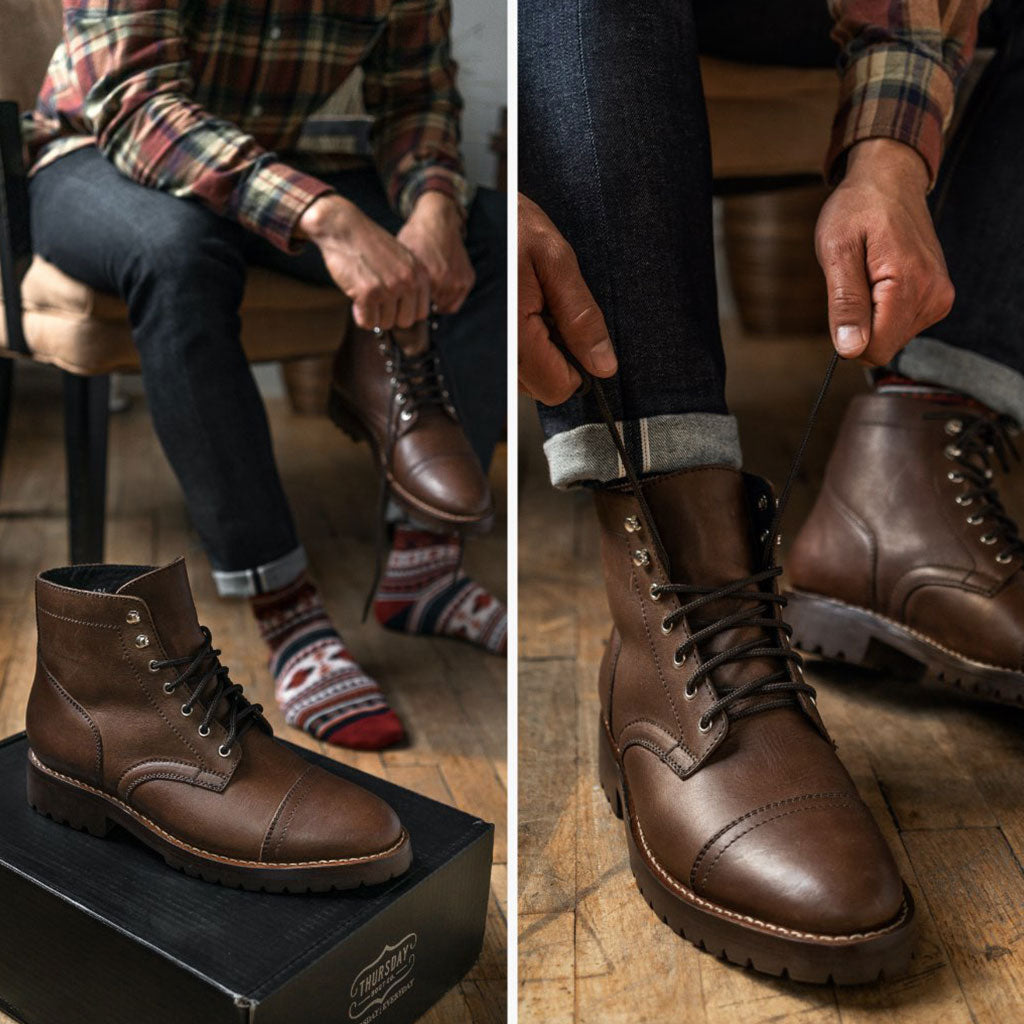 Authentic Full-Grain Leather Grain Depth & Pull-Up Patina Texture Detail