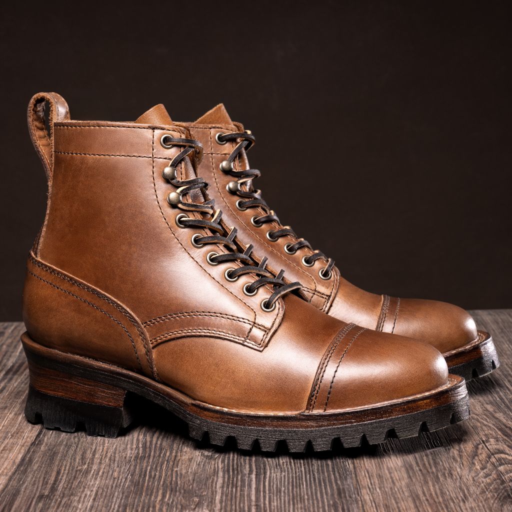 Challenger Sesame Double Shot Leðurstígvél fyrir Karla in Classic Full-Grain Leather - Hliðarsýn | Kaupa á netinu