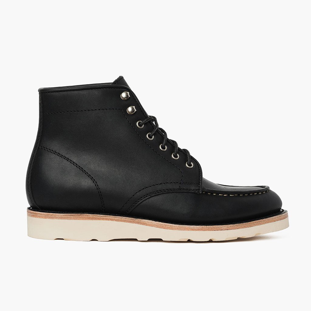 Black Full-Grain leather Boots - Goodyear randsaumur og táhluti