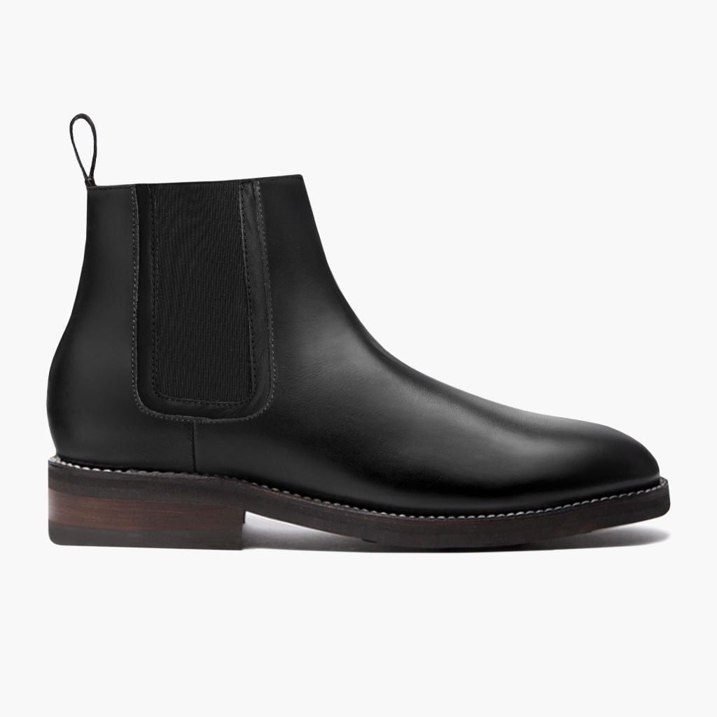 Black Full-Grain leather Boots - Goodyear randsaumur og táhluti