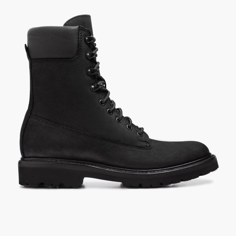 Explorer Svartur Matte Leather Boots fyrir karla