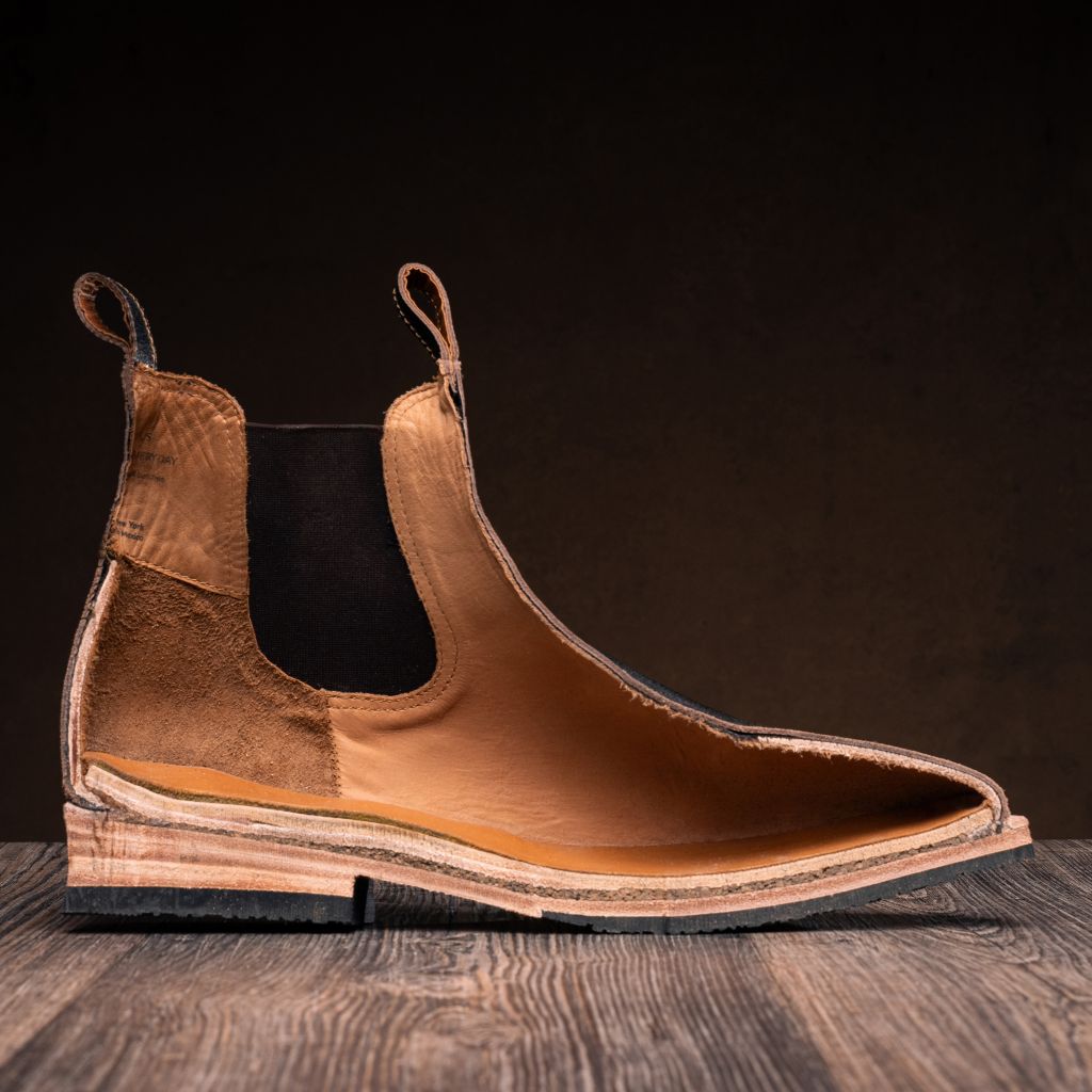 High-Traction Rubber Outsole & Lug Tread Pattern on Journeyman Snuff Reverse Leðurstígvél fyrir Karla
