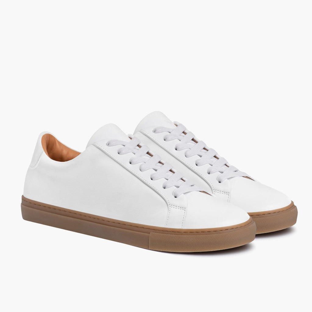 Legacy White Leðurstrigaskór fyrir Karla in White Full-Grain Leather - Hliðarsýn | Kaupa á netinu