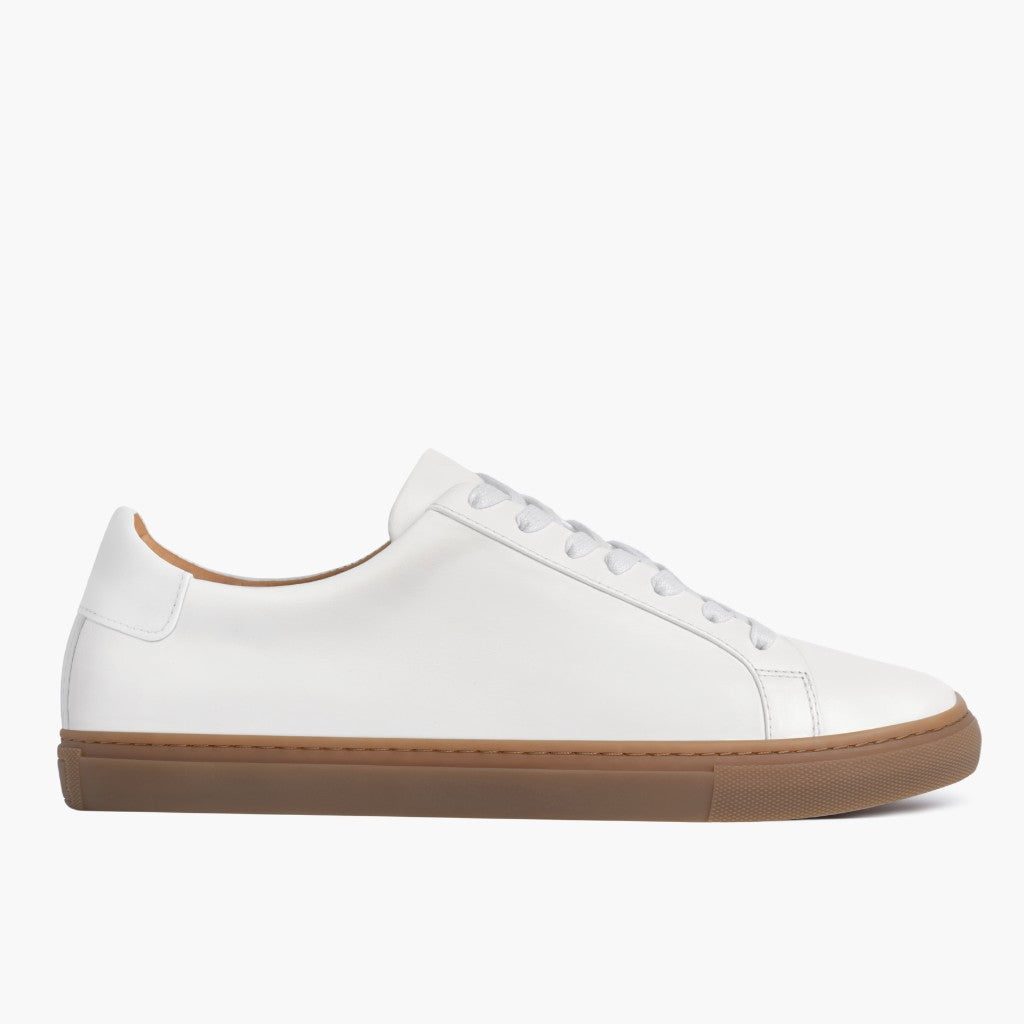 White Full-Grain leather Sneakers - Goodyear randsaumur og táhluti