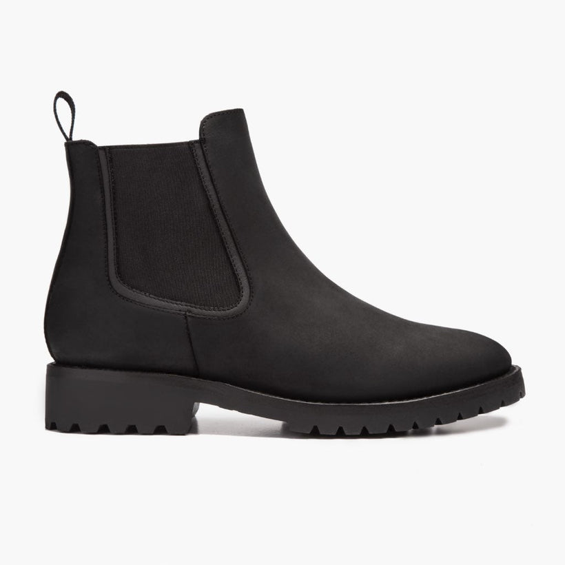 Black Full-Grain leather Boots - Goodyear Welt Construction & Front Toe Box Detail