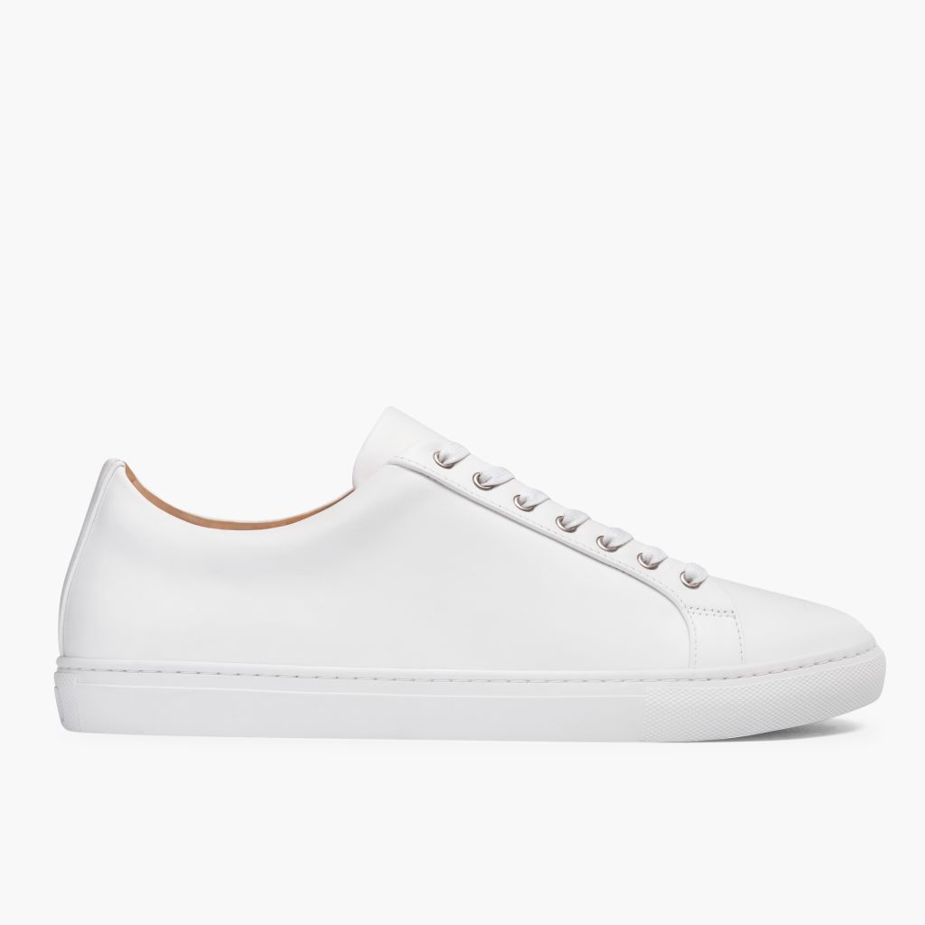 White Full-Grain leather Sneakers - Goodyear randsaumur og táhluti
