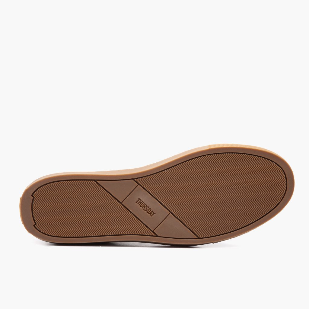 High-Traction Rubber Outsole & Lug Tread Pattern on Premier Low Top Cacao Leðurstrigaskór fyrir Karla For Men