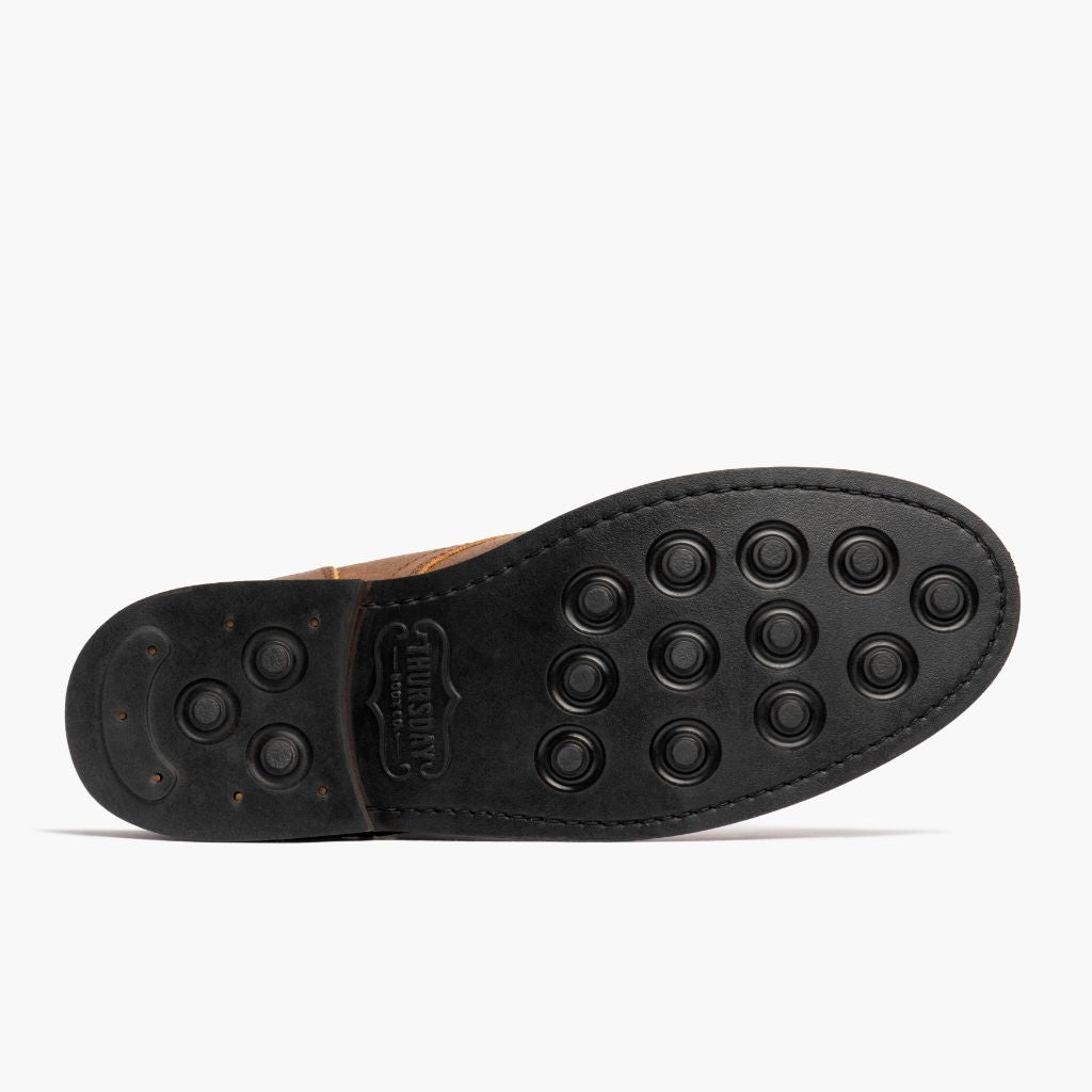 High-Traction Rubber Outsole & Lug Tread Pattern on President Safari Leðurstígvél fyrir Karla For Men