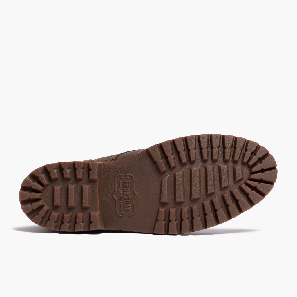 High-Traction Rubber Outsole & Lug Tread Pattern on President StormKing® Desert Brúnn Leðurstígvél fyrir Karla For Men