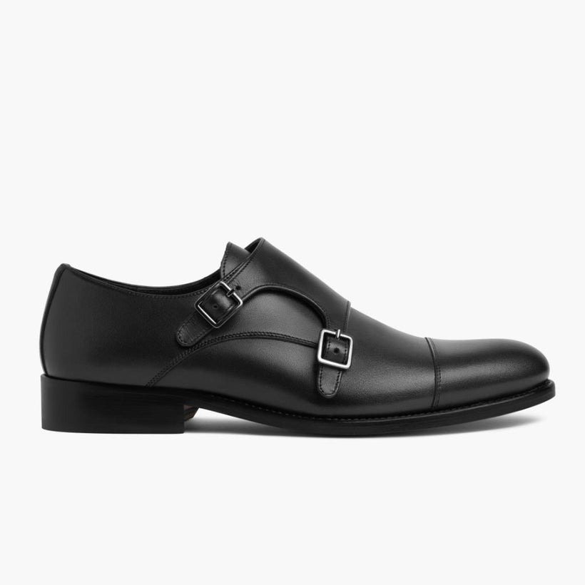 Saint Svartur Leather Loafers fyrir karla