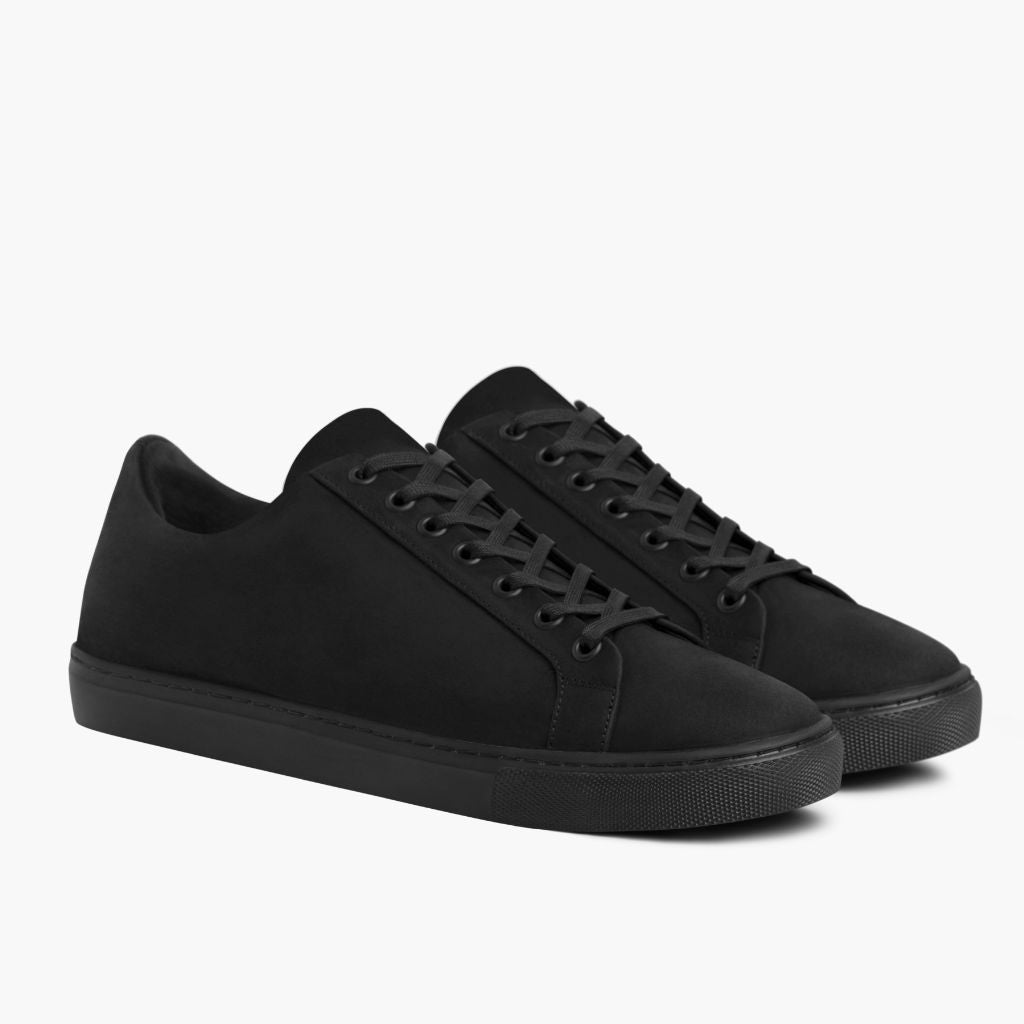 Premier Low Top Svartur Matte Leðurstrigaskór fyrir Karla For Men í svörtu ekta nautsleðri - Hliðarsýn | Kaupa á netinu