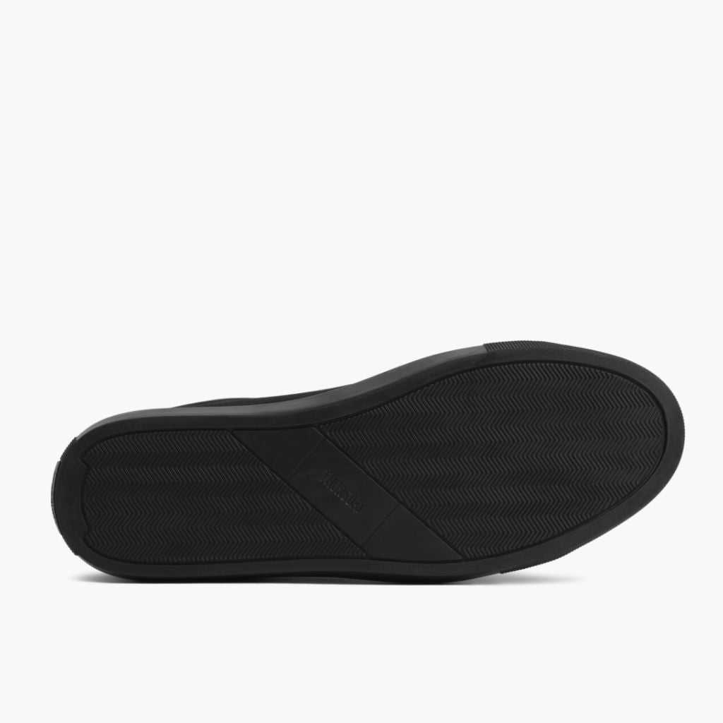 High-Traction Rubber Outsole & Lug Tread Pattern on Premier Low Top Svartur Matte Leðurstrigaskór fyrir Karla For Men