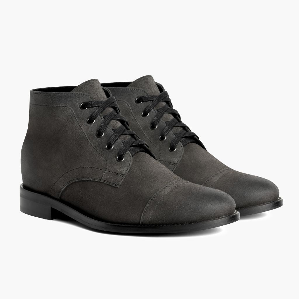 Cadet Shadow Grey Leðurstígvél fyrir Karla in Grey Full-Grain Leather - Hliðarsýn | Kaupa á netinu