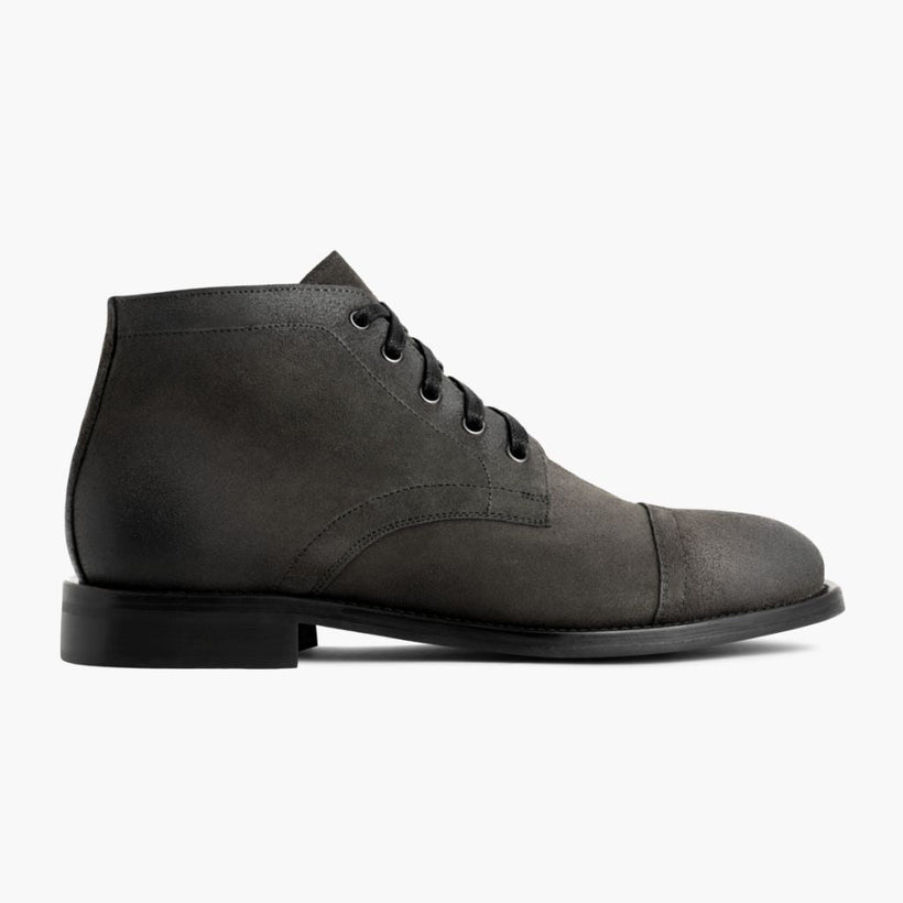 Cadet Shadow Grey Leather Boots fyrir karla