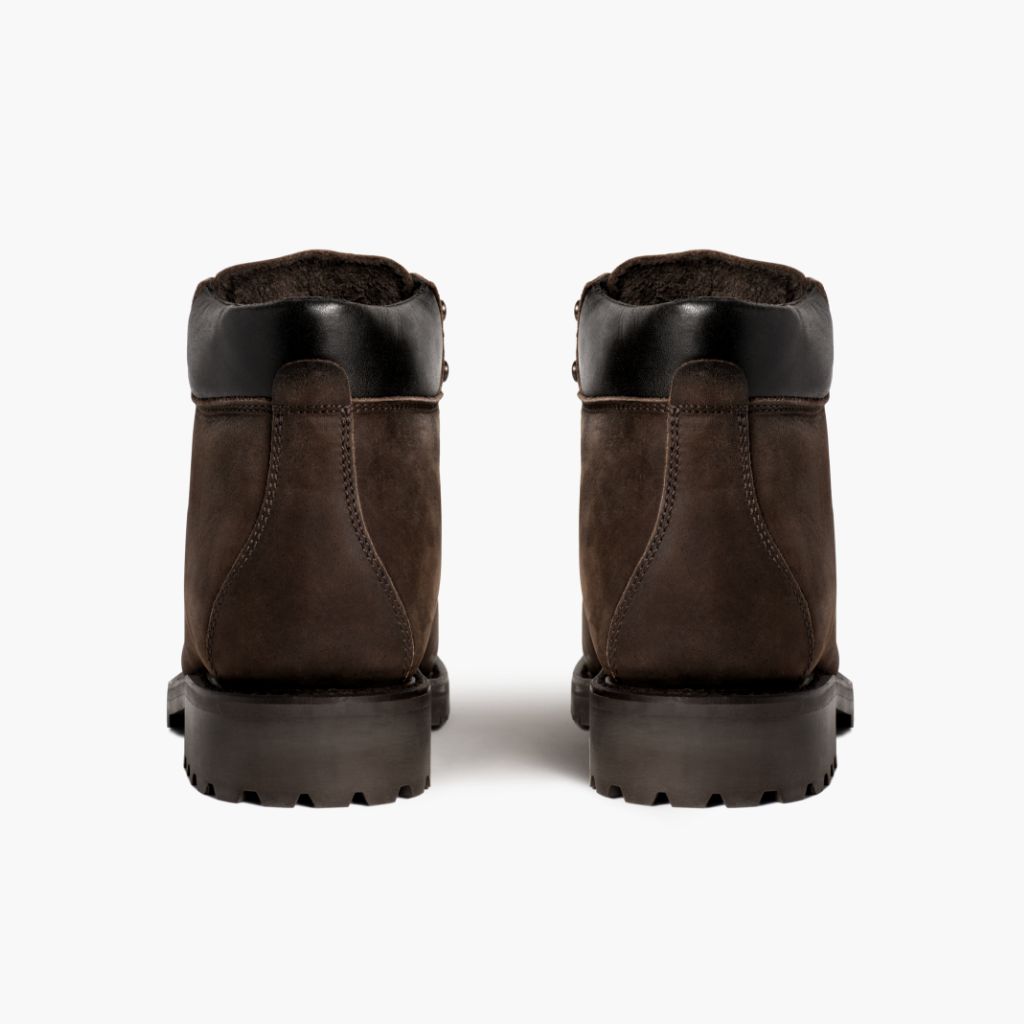 High-Traction Rubber Outsole & Lug Tread Pattern on Commander Tobacco Leðurstígvél fyrir Karla