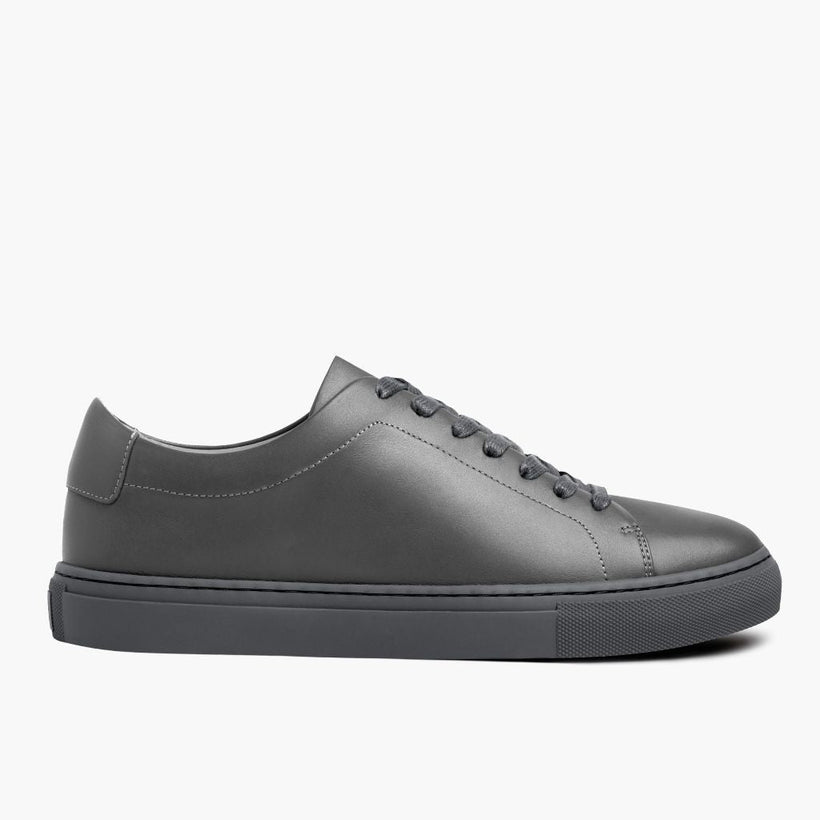 Encore Steel Grey Leather Sneakers fyrir karla