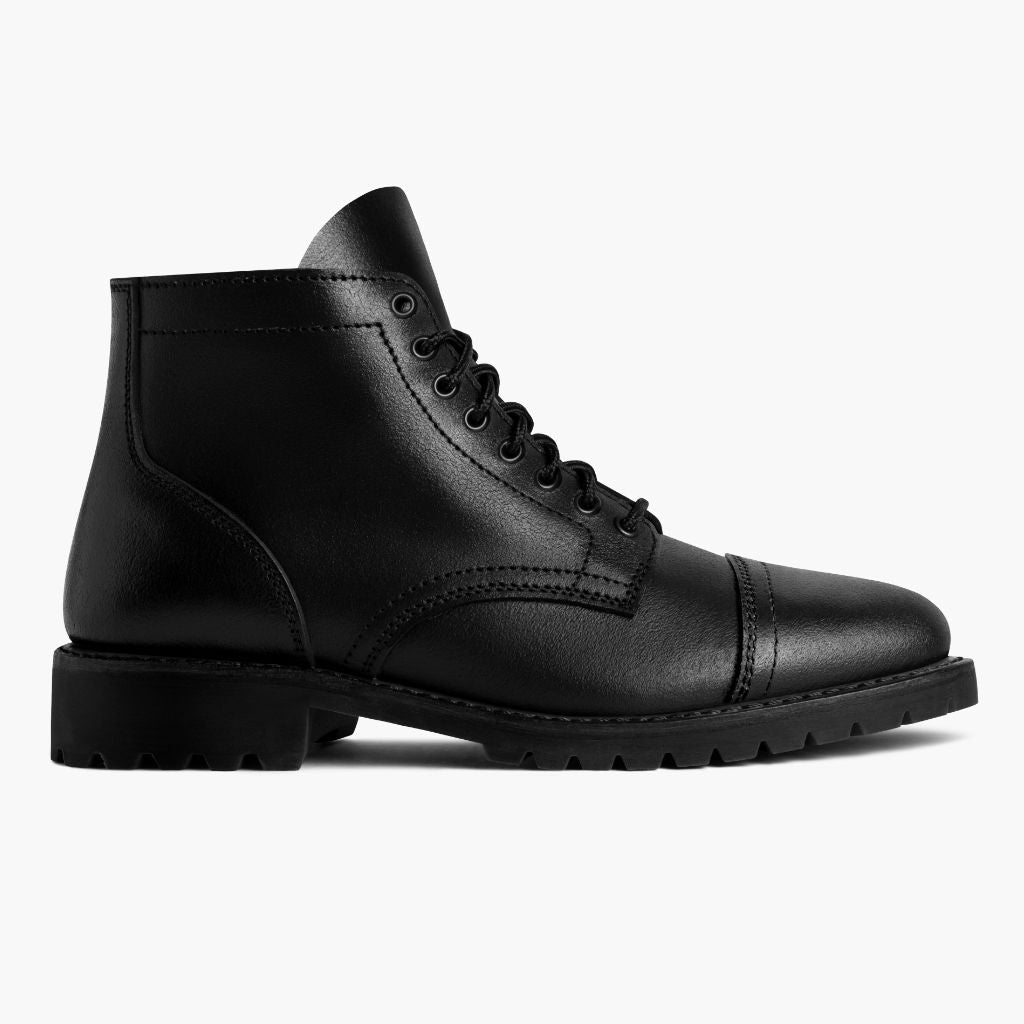 Black Full-Grain leather Boots - Goodyear randsaumur og táhluti
