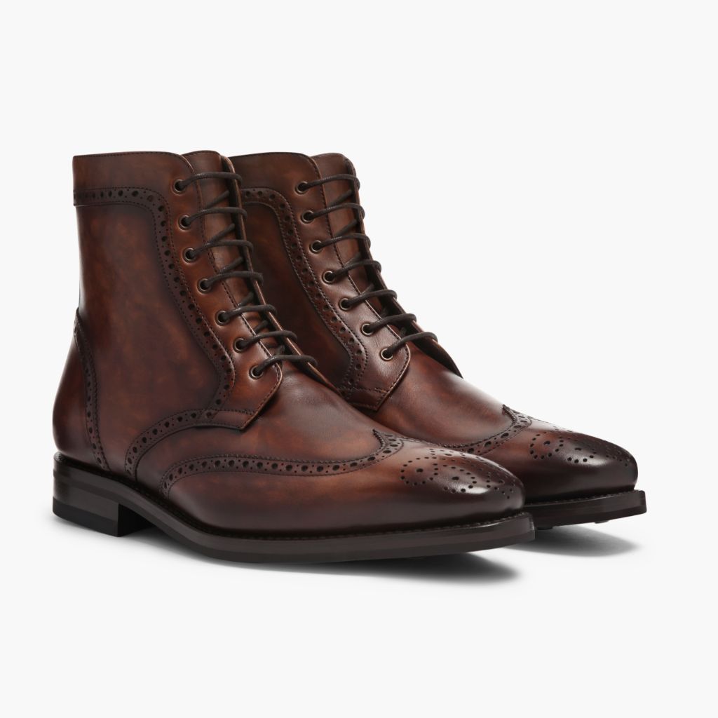 Wingtip Color #77 Leðurstígvél fyrir Karla For Men in Classic Full-Grain Leather - Hliðarsýn | Kaupa á netinu
