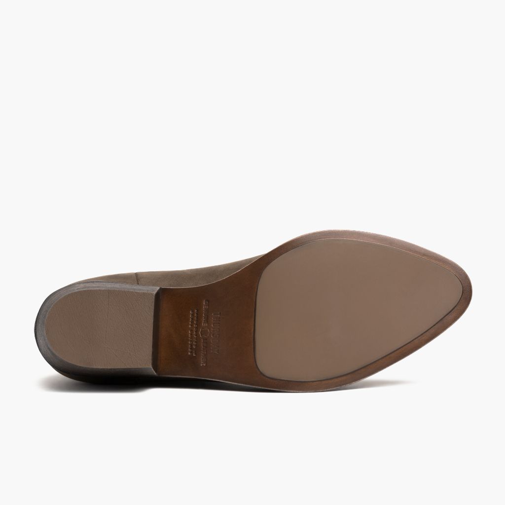 High-Traction Rubber Outsole & Lug Tread Pattern on Dreamer Bootie Tobacco Leðurstígvél fyrir Konur