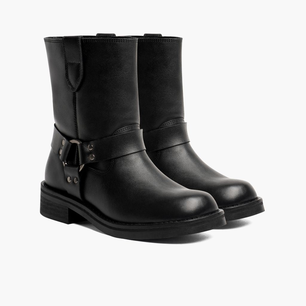 Black Full-Grain leather Boots - Goodyear randsaumur og táhluti